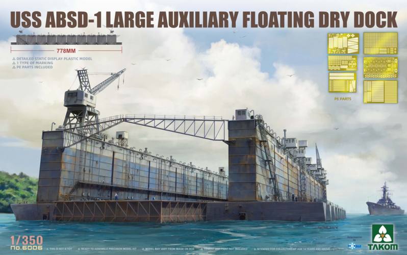 TAKOM 1/350 6006 USS ABSD-1 LARGE AUXILLARY FLOATING DRY DOCK  UK SALE ONLY 