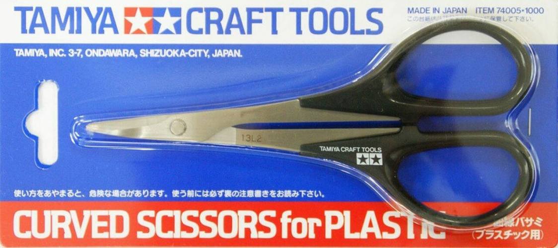 TAMIYA  74005 CURVED SCISSORS FOR PLASTIC  UK SALE ONLY 