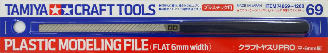 TAMIYA  74069 PLASTIC MODELLING FILE FLAT 6MM WIDTH