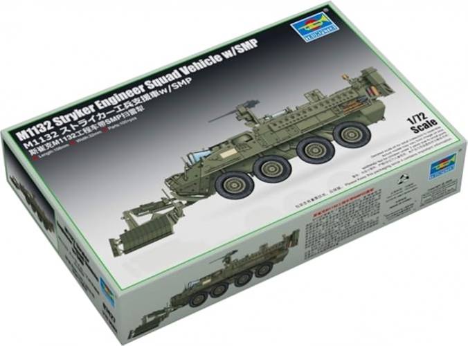 TRUMPETER MODELS 1/72 07427 M1132 STRYKER ENGINEER SQUAD VEHICLE WITH SMP