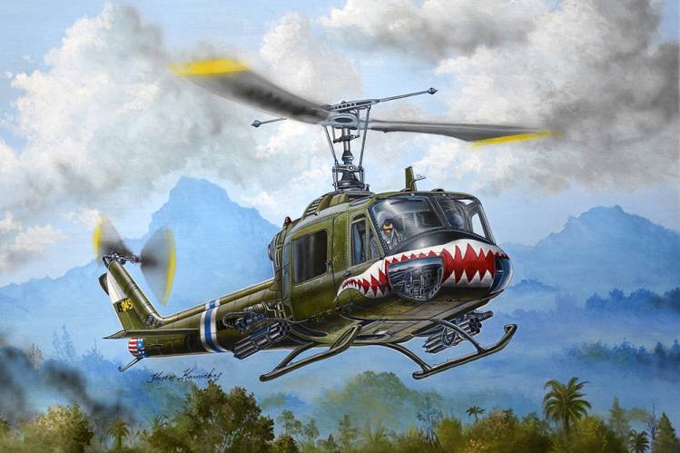 TRUMPETER MODELS 1/35 05112 UH-1B HUEY GUNSHIP