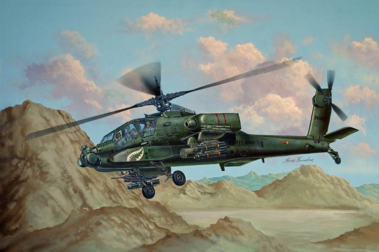 TRUMPETER MODELS 1/48 05838 AH-64A APACHE