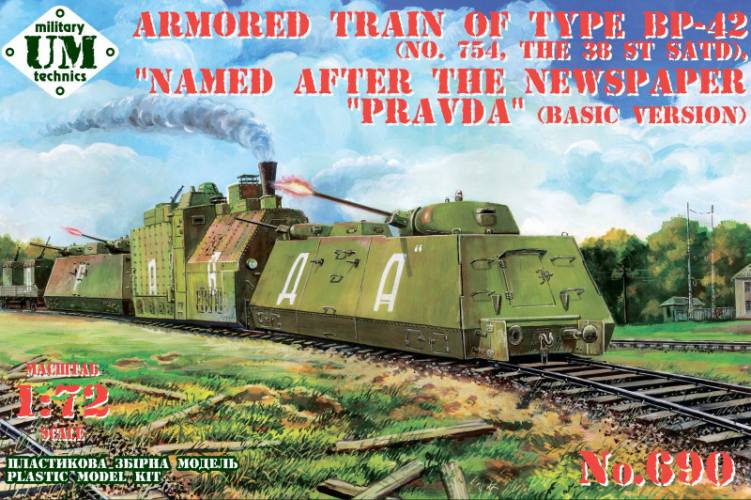 UM-MT 1/72 690 ARMOURED TRAIN OF TYPE BP-42  No.754  the 38 st SATD  PRAVDA