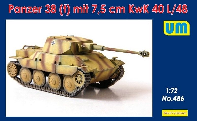 UNIMODEL 1/72 486 PANZER 38 T  WITH 7.5CM KWK 40 L/48