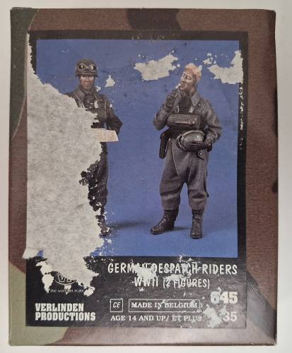 VERLINDEN PRODUCTIONS 1/35 645 GERMAN DESPATCH RIDERS WWII  2 FIGURES 