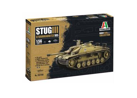 ITALERI  1/56 25756 STUG.III STURMHAUBITZE 105