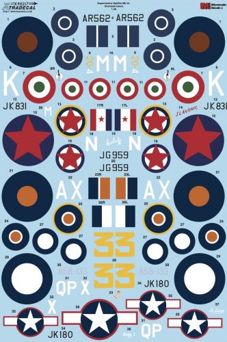 XTRADECAL 1/48 48217 SUPERMARINE SPITFIRE Mk.Vc OVERSEAS USERS