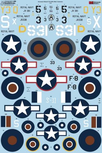 XTRADECAL 1/48 48249 GRUMMAN WILDCAT F4F-4  FM-1   MK.V