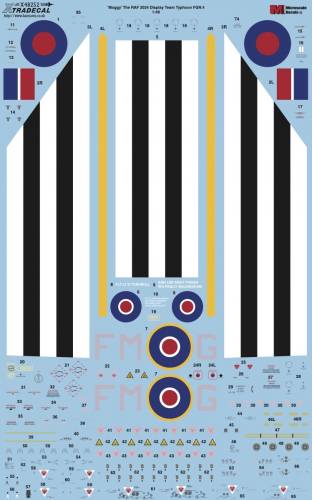 XTRADECAL 1/48 48252 MOGGY THE RAF 2024 DISPLAY TEAM TYPHOON FGR.4