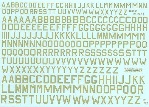 XTRADECAL  72189 RAF SSKY CODE LETTERS 18/24/30 INCH
