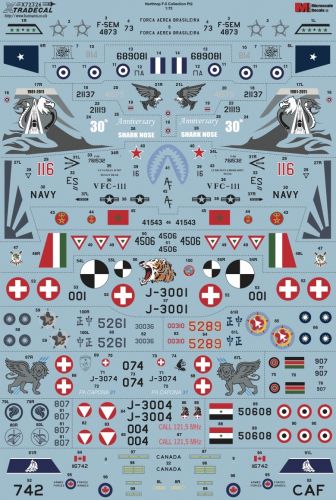 XTRADECAL 1/72 72326 NORTHROP F-5 TIGER II WORLDWIDE COLLECTION PT2