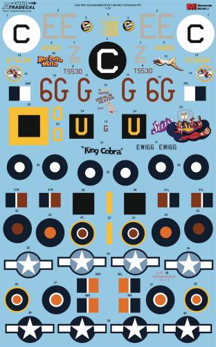 XTRADECAL 1/72 72352 LATE WAR CONSOLIDATED B-24 LIBERATOR COLLECTION PT1