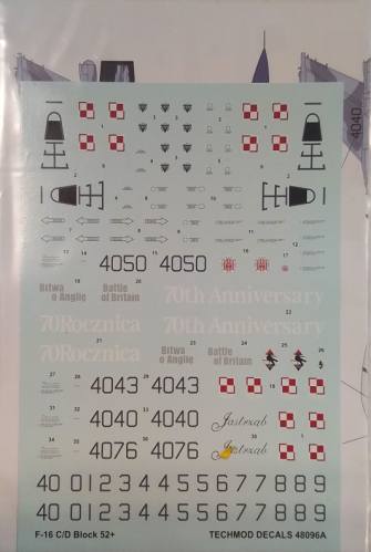 DISCOUNT DECALS  4535 F-16 CID BLOCK 52  TECHMOD DECALS 48096A