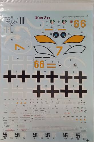 DISCOUNT DECALS 1/48 4563 eagle cals EC48-41 BF 109 G-6s