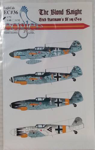 DISCOUNT DECALS  4566 EAGLE CALS EC48-36 THE BLOND KNIGHT ERICH HARTMANNS BF 109 G-6S