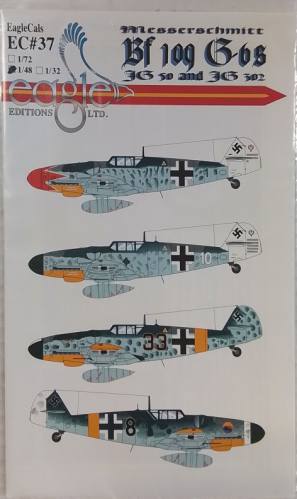 DISCOUNT DECALS 1/48 4567 EAGLE CALS EC 37 BF 109 G-6S JG 50 AND JG 302