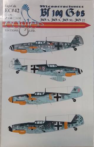 DISCOUNT DECALS 1/48 4568 EAGLE CALS EC42 MESSERSCHMITT BF 109 G-6S JG 3 JG 5 JG52 JG77