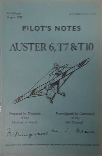 CHEAP BOOKS  ZB6617 AP-2095 PILOTS NOTES AUSTER 6 T7   T10 Air Ministry