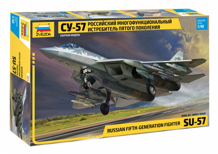 ZVEZDA 1/48 4824 SU-57 RUSSIAN FIFTH GENERATION FIGHTER