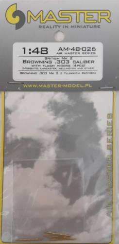 MASTERMODEL 1/48 AM-48-026 BRITISH MK 2 BROWNING .303 CALIBER WITH FLASH HIDERS  4PCS 
