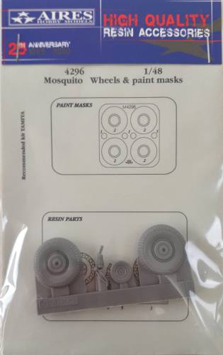 AIRES HOBBY MODELS 1/48 4296 MOSQUITO WHEELS   PAINT MASKS
