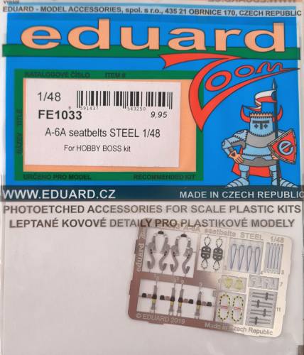 EDUARD 1/48 FE10333 A-6A SEATBELTS STEEL 1/48
