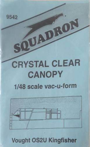 SQUADRON MODELS 1/48 9542 VOUGHT OS2U KINGFISHER CRYSTAL CLEAR CANOPY