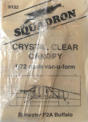 SQUADRON MODELS 1/72 9132 BREWSTER F2A BUFFALO CRYSTAL CLEAR CANOPY