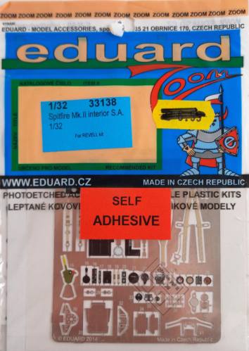 EDUARD 1/32 33138 SPITFIRE MK.II INTERIOR S.A.