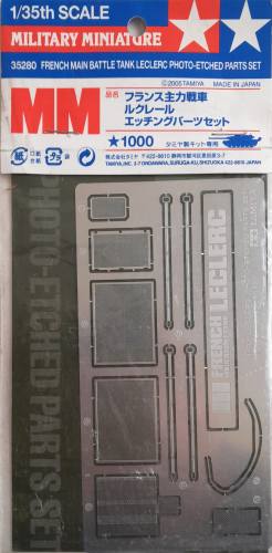 TAMIYA 1/35 35280 FRENCH MAIN BATTLE TANK LECLERC PHOTO-ETCHED PARTS SET