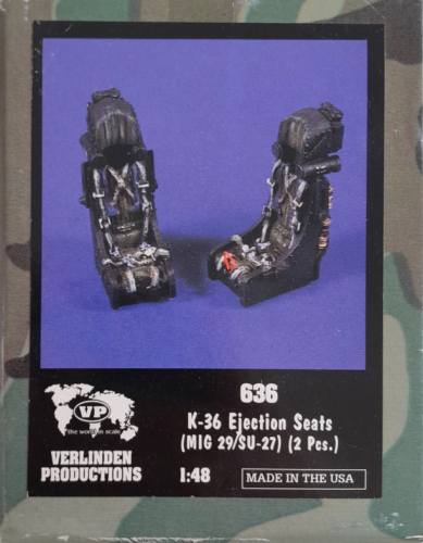 VERLINDEN PRODUCTIONS 1/48 636 K-36 EJECTION SEATS  MIG 29/SU-27   2 PCS. 