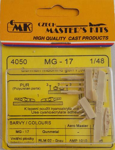 CZECH MASTERS KITS 1/48 4050 MG-17 GERMAN MACHINE GUN 7.92MM