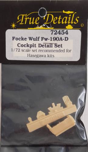 TRUE DETAILS 1/72 72454 FOCKE WULF FW-190A-D COCKPIT DETAIL SET