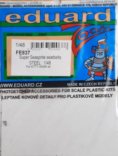 EDUARD 1/48 FE837 SUPER SEASPIRITE SEATBELTS