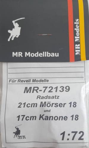 MR MODEL  1/72 MR-72139 21CM MORSER 18 AND 17CM KANONE 18 WHEEL SET