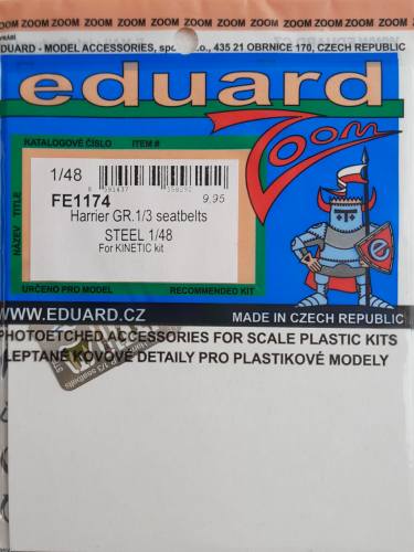 EDUARD 1/48 FE1174 HARRIER GR.1/3 SEATBELTS