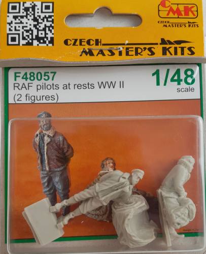 CZECH MASTERS KITS 1/48 F48057 RAF PILOTS AT REST WWII  2 FIGURES 