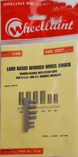 WHEELLIANT 1/48 148 007 LAND BASED WOODEN WHEEL CHOCK
