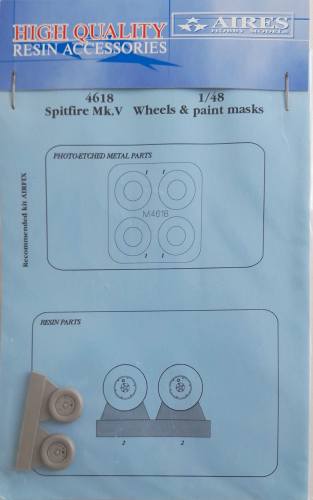 AIRES HOBBY MODELS 1/48 4618 SPITFIRE MK.V WHEELS   PAINT MASKS
