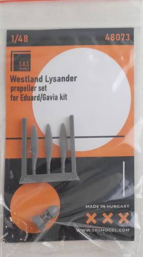 SBS MODEL 1/48 48073 WESTLAND LYSANDER PROPELLER SET