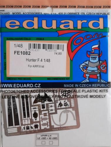 EDUARD 1/48 FE1082 HUNTER F.4 FOR AIRFIX