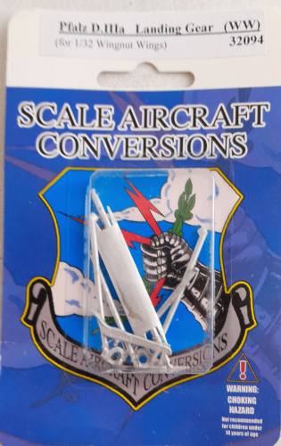 SCALE AIRCRAFT CONVERSIONS  1/32 32094 PFALZ D.IIIA LANDING GEAR  FOR 1/32 WINGNUT WINGS 