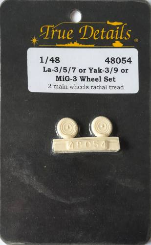 TRUE DETAILS 1/48 48054 LA-3/5/7 OR YAK-3/9 OR MIG-3 WHEEL SET