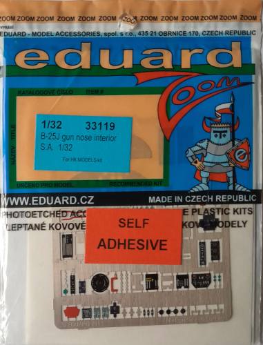 EDUARD 1/32 33119 B-25J GUN NOSE INTERIOR