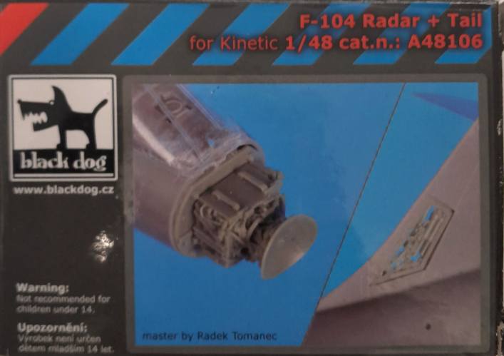 BLACK DOG 1/48 A48106 F-104 RADAR   TAIL FOR KINETIC