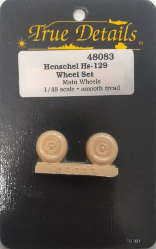 TRUE DETAILS 1/48 48083 HENSCHEL HS-129 WHEEL SET