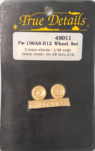 TRUE DETAILS 1/48 48011 FW-190A8-D12 WHEEL SET