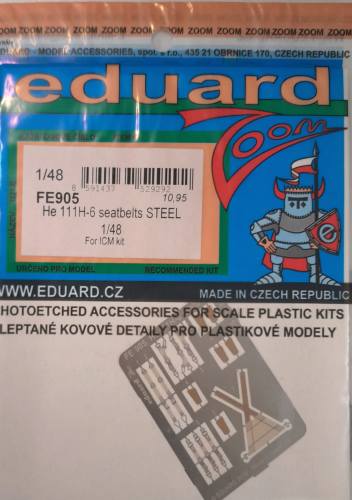 EDUARD 1/48 FE905 HE 111H-6 SEATBELTS STEEL