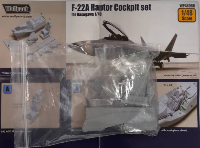WOLFPACK 1/48 WP48086 F-22A RAPTOR COCKPIT SET