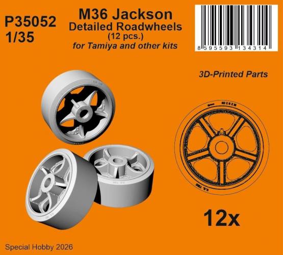 CMK 1/35 P35052 M36 JACKSON DETAILED ROADWHEELS